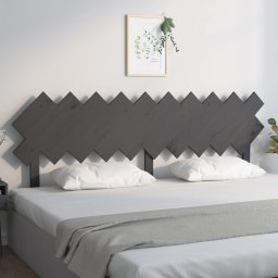 Tablie de pat, gri, 196x3x80,5 cm, lemn masiv de pin GartenMobel Dekor