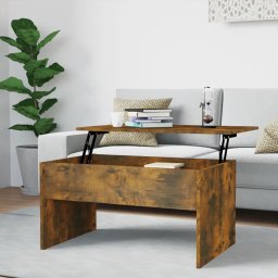 Masuta de cafea stejar fumuriu, 80x50,5x41,5 cm, lemn prelucrat GartenMobel Dekor