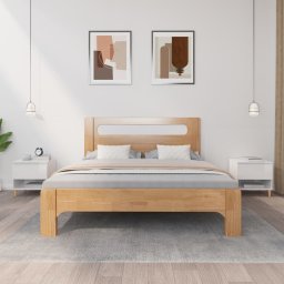 Noptiere, 2 buc., alb extralucios, 50x46x50 cm, lemn prelucrat GartenMobel Dekor