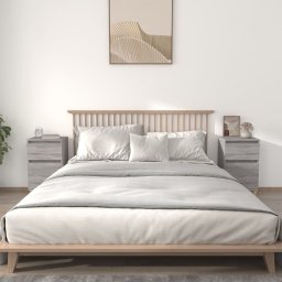 Noptiere, 2 buc., gri sonoma, 40x35x70 cm GartenMobel Dekor