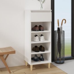 Pantofar, alb, 40x36x105 cm, lemn compozit GartenMobel Dekor
