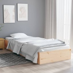 Cadru de pat mic single, 75x190 cm, lemn masiv GartenMobel Dekor