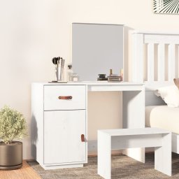 Masa de toaleta, alb, 95x50x134 cm, lemn masiv de pin GartenMobel Dekor