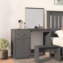 Masuta de toaleta, gri, 95x50x134 cm, lemn masiv de pin GartenMobel Dekor