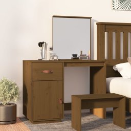 Masuta de toaleta, maro miere, 95x50x134 cm, lemn masiv de pin GartenMobel Dekor