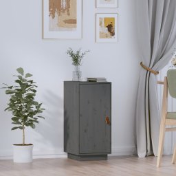 Servanta, gri, 34x40x75 cm, lemn masiv de pin GartenMobel Dekor