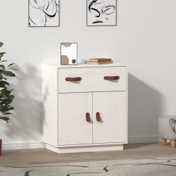 Servanta, alb, 65,5x40x75 cm, lemn masiv de pin GartenMobel Dekor