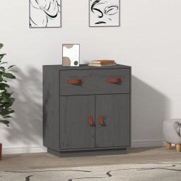 Servanta, gri, 65,5x40x75 cm, lemn masiv de pin GartenMobel Dekor