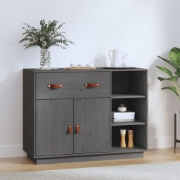 Servanta, gri, 98,5x40x75 cm, lemn masiv de pin GartenMobel Dekor