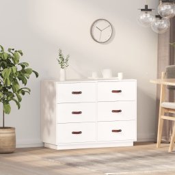 Servanta, alb, 100x40x75 cm, lemn masiv de pin GartenMobel Dekor