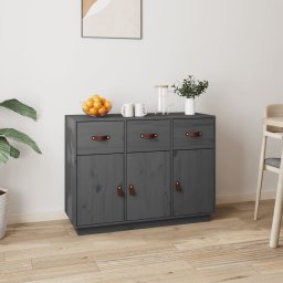 Servanta, gri, 100x40x75 cm, lemn masiv de pin GartenMobel Dekor