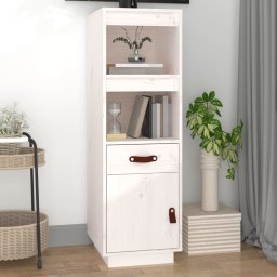 Dulap înalt, alb, 34x40x108,5 cm, lemn masiv de pin GartenMobel Dekor