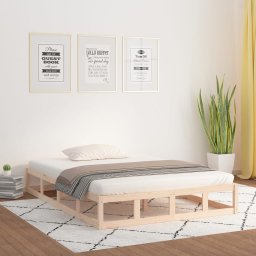 Cadru de pat, 140x190 cm, lemn masiv GartenMobel Dekor