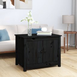 Masuta de cafea, negru, 71x49x55 cm, lemn masiv de pin GartenMobel Dekor