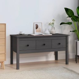 Masuta de cafea, gri, 102x49x55 cm, lemn masiv de pin GartenMobel Dekor