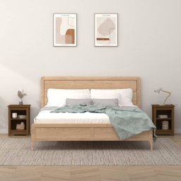 Noptiere, 2 buc, maro miere, 40x35x55 cm, lemn masiv de pin GartenMobel Dekor