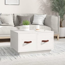 Masuta de cafea, alb, 60x53x35 cm, lemn masiv de pin GartenMobel Dekor