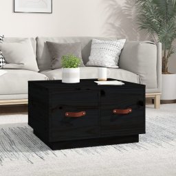 Masuta de cafea, negru, 60x53x35 cm, lemn masiv de pin GartenMobel Dekor