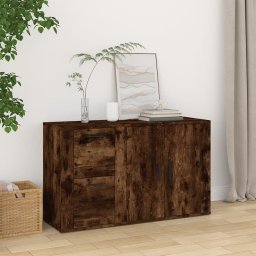 Servanta, stejar fumuriu, 100x33x59,5 cm, lemn compozit GartenMobel Dekor
