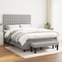 Pat continental, gri deschis, 140x200 cm, material textil GartenMobel Dekor