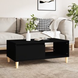 Masuta de cafea, negru, 90x50x36,5 cm, lemn compozit GartenMobel Dekor