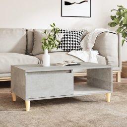Masuta de cafea, gri beton, 90x50x36,5 cm, lemn compozit GartenMobel Dekor