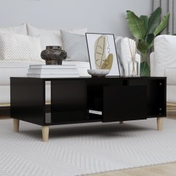 Masuta de cafea, negru, 90x50x36,5 cm, lemn prelucrat GartenMobel Dekor
