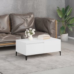 Masuta de cafea, alb, 90x50x36,5 cm, lemn prelucrat GartenMobel Dekor