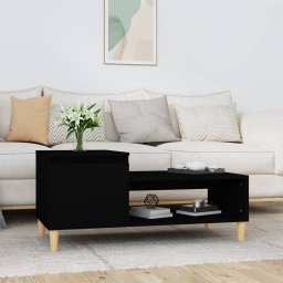 Masuta de cafea, negru, 100x50x45 cm, lemn prelucrat GartenMobel Dekor