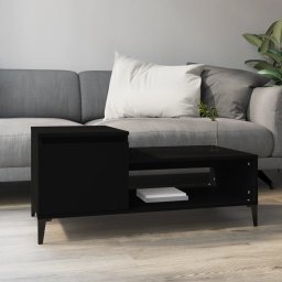 Masuta de cafea, negru, 100x50x45 cm, lemn prelucrat GartenMobel Dekor