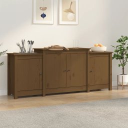 Servanta, maro miere, 164x37x68 cm, lemn masiv de pin GartenMobel Dekor