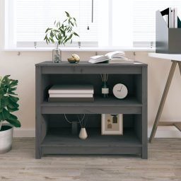 Biblioteca, gri, 80x35x68 cm, lemn masiv de pin GartenMobel Dekor