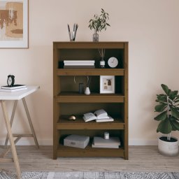 Biblioteca, maro miere, 80x35x126 cm, lemn masiv de pin GartenMobel Dekor
