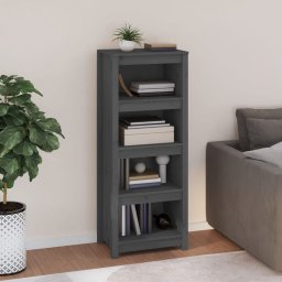 Biblioteca, gri, 50x35x125,5 cm, lemn masiv de pin GartenMobel Dekor