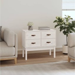 Dulap consola, Alb, 90x40x78 cm, lemn masiv de pin GartenMobel Dekor