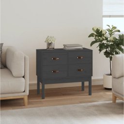 Dulap consola, gri, 90x40x78 cm, lemn masiv de pin GartenMobel Dekor