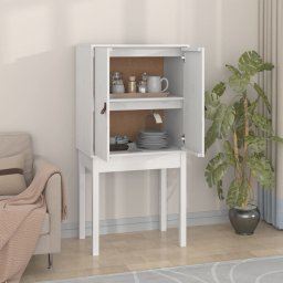 Dulap înalt, alb, 60x40x120 cm, lemn masiv de pin GartenMobel Dekor