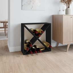 Dulap de vinuri, negru, 62x25x62 cm, lemn masiv de pin GartenMobel Dekor