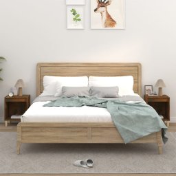 Noptiere, 2 buc., stejar fumuriu, 40x35x50 cm GartenMobel Dekor