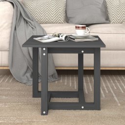 Masuta de cafea, gri, 50x50x45 cm, lemn masiv de pin GartenMobel Dekor