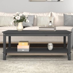 Masuta de cafea, gri, 110x55x45 cm, lemn masiv de pin GartenMobel Dekor