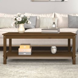 Masuta de cafea, maro miere, 110x55x45 cm, lemn masiv de pin GartenMobel Dekor