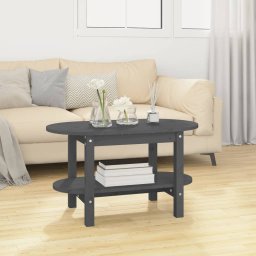 Masuta de cafea, gri, 80x45x45 cm, lemn masiv de pin GartenMobel Dekor