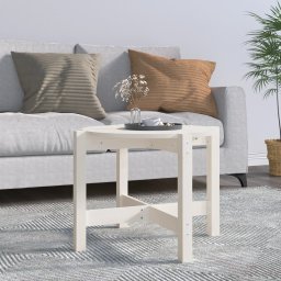 Masuta de cafea, alb, Ø 62,5x45 cm, lemn masiv de pin GartenMobel Dekor