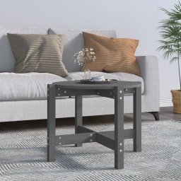 Masuta de cafea, gri, Ø 62,5x45 cm, lemn masiv de pin GartenMobel Dekor