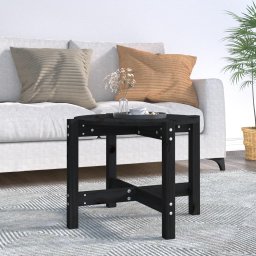 Masuta de cafea, negru, Ø 62,5x45 cm, lemn masiv de pin GartenMobel Dekor