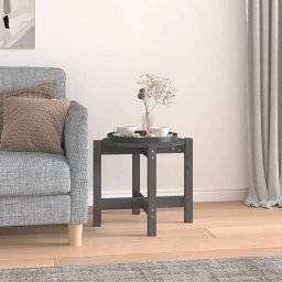 Masuta de cafea, gri, Ø 52,5x45 cm, lemn masiv de pin GartenMobel Dekor