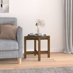 Masuta de cafea, maro miere, Ø 52,5x45 cm, lemn masiv de pin GartenMobel Dekor