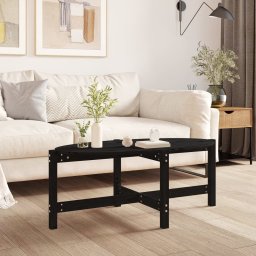 Masuta de cafea, negru, 118x63x45 cm, lemn masiv de pin GartenMobel Dekor