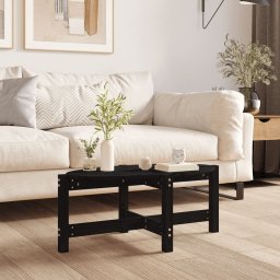 Masuta de cafea, negru, 87x48x35 cm, lemn masiv de pin GartenMobel Dekor